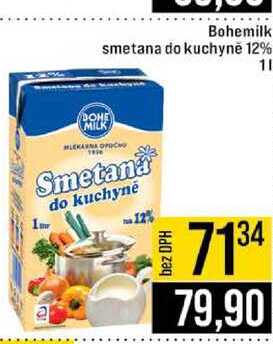 Bohemilk smetana do kuchyně 12% 1l
