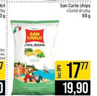 San Carlo chips různé druhy 50 g