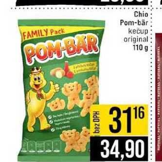 Chio Pom-bär kečup original 110 g
