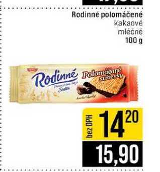 Rodinné polomáčené kakaové mléčné 100 g