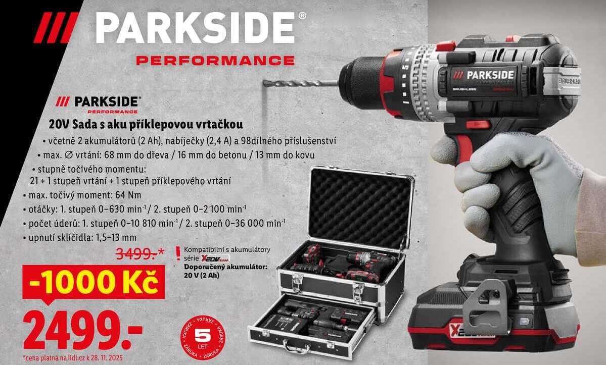 20V Sada s aku příklepovou vrtačkou