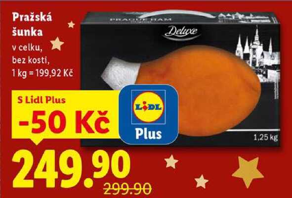 Pražská šunka, 1,25 kg