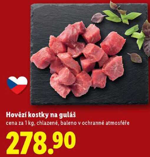 Hovězí kostky na guláš, 1 kg