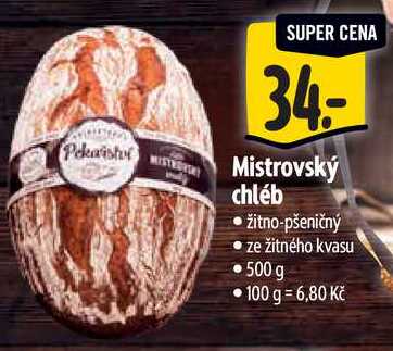 Mistrovský chléb, 500 g