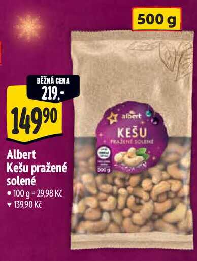 Albert Kešu pražené solené, 100 g 