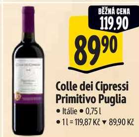 Colle dei Cipressi Primitivo Puglia, 0,75 l