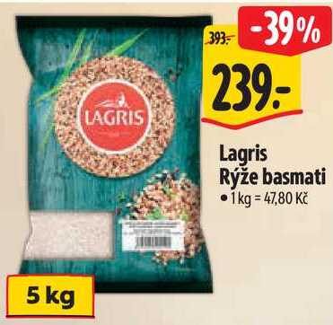 Lagris Rýže basmati, 5 kg