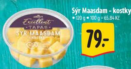 Sýr Maasdam-kostky, 120 g
