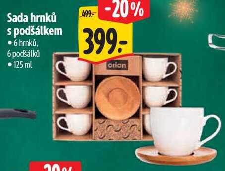 Sada hrnků s podšálkem