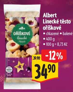 Albert Linecké těsto oříškové, 400 g