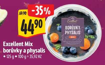 Excellent Mix borůvky a physalis, 125 g 