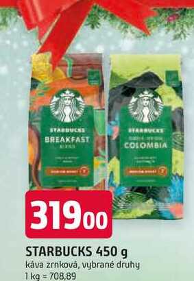 STARBUCKS 450 g káva zrnková, vybrané druhy