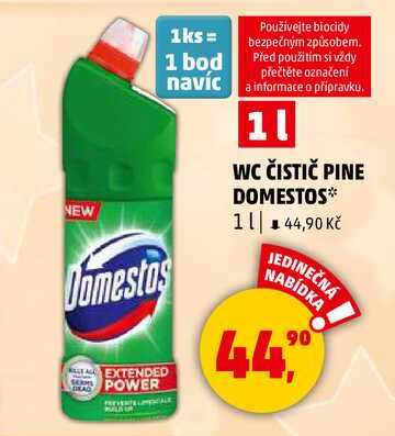 WC ČISTIČ PINE DOMESTOS, 1 l