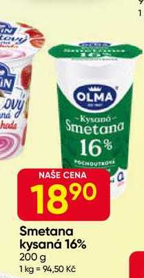Olma kysaná smetana 16% 200g