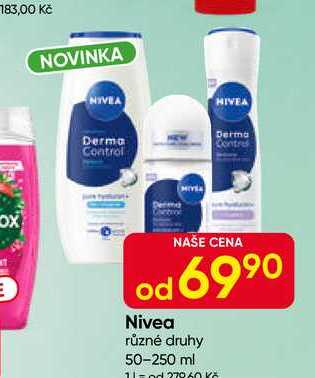 Nivea různé druhy 50-250 ml
