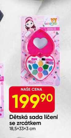 Dětská sada ličení se zrcátkem 18,5×33×3 cm