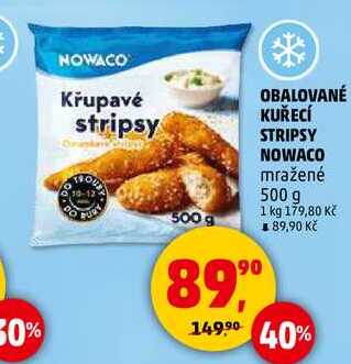 OBALOVANÉ KUŘECÍ STRIPSY NOWACO, 500 g
