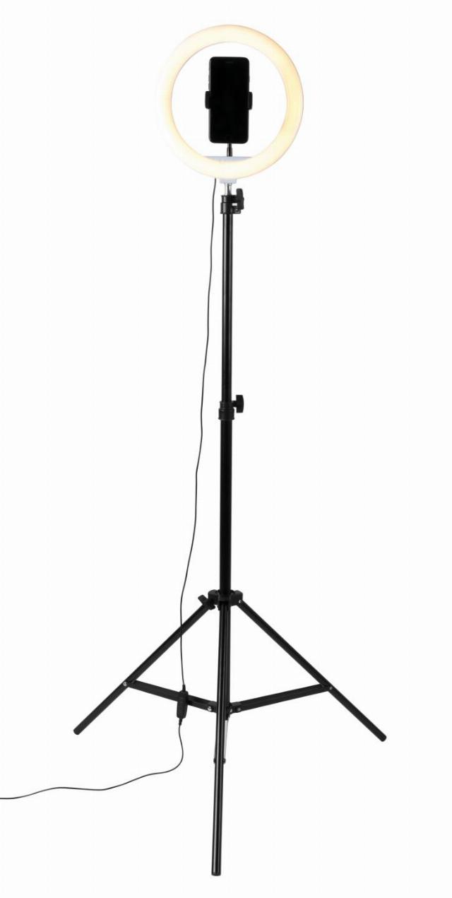 INTEMPO Světelný LED kruh pro selfie průměr světla: 26 cm