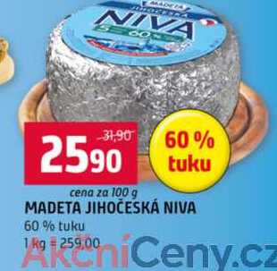 MADETA JIHOČESKÁ NIVA 60% tuku 100g