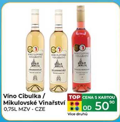 Mikulovské Vinařství Víno Cibulka 0,75 l