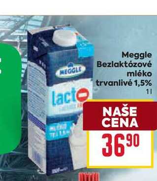 Meggle Bezlaktózové mléko trvanlivé 1,5% 1l