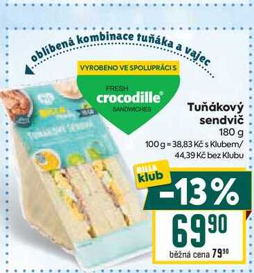 Tuňákový sendvič 180 g