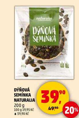 DÝŇOVÁ SEMÍNKA NATURALIA, 200 g