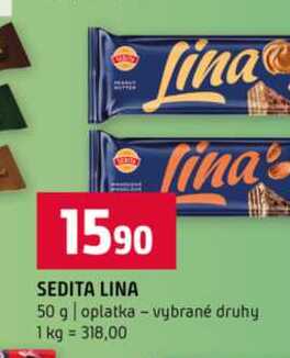SEDITA LINA 50 g oplatka vybrané druhy