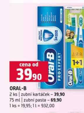 Oral-B 2 ks zubní kartáček 75 ml zubní pasta 