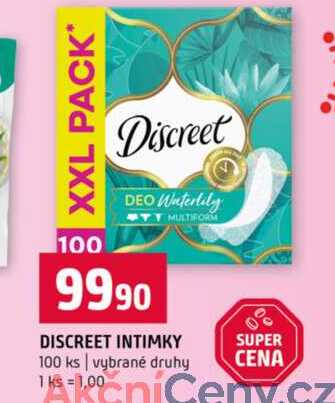 DISCREET INTIMKY 100 ks vybrané druhy