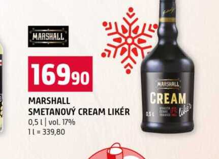 MARSHALL SMETANOVÝ CREAM LIKÉR 0,5l vol. 17%
