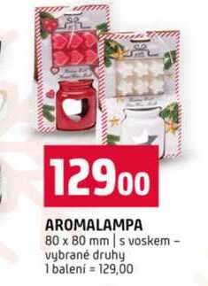AROMALAMPA 80 x 80 mm s voskem vybrané druhy