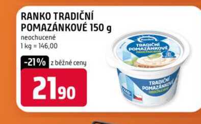 RANKO TRADIČNÍ POMAZÁNKOVÉ 150 g neochucené