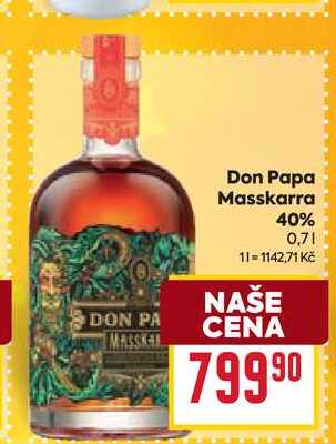 Don Papa Masskarra 40% 0,7l