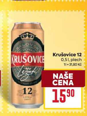 Krušovice 12 0,51, plech