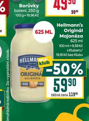 Hellmann's Originál Majonéza 625 ml 