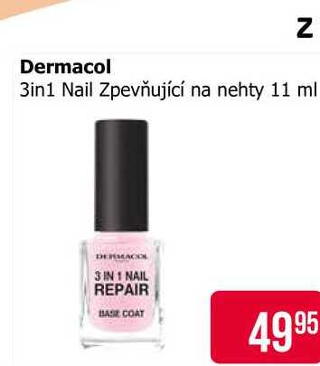 Dermacol 3in1 Nail Zpevňující na nehty 11 ml