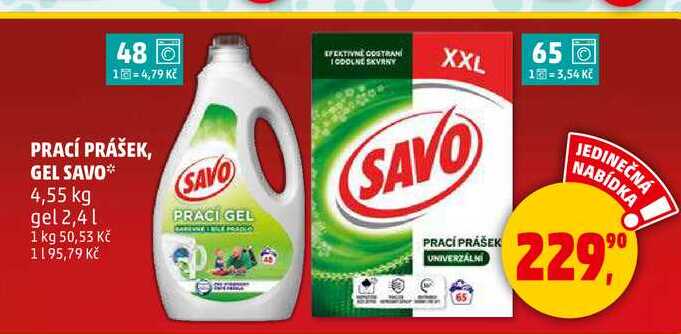 PRACÍ PRÁŠEK SAVO, 4,55 kg
