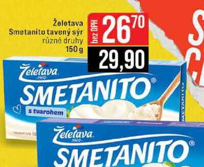 Želetava Smetanito tavený sýr různé druhy 150 g