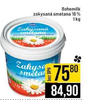 Bohemilk zakysaná smetana 16% 1kg  v akci
