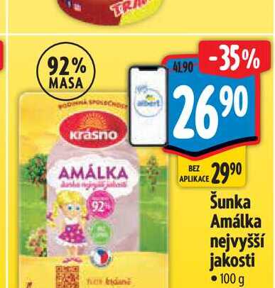   Šunka Amálka nejvyšší jakosti  100 g 