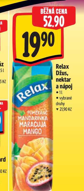Relax ovocný nápoj 1l, různé druhy