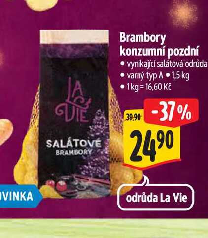 Brambory konzumní pozdní 1,5 kg