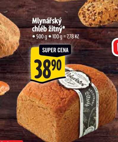 Mlynářský chléb žitný 500 g 