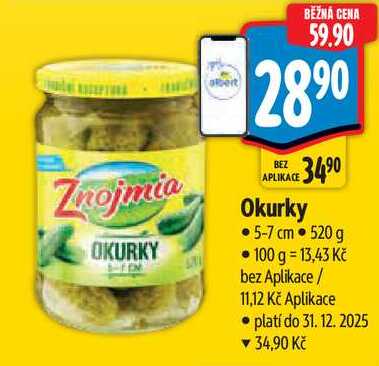 Okurky, 520 g