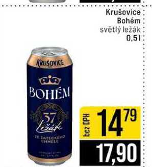 Krušovice Bohém světlý ležák 0,5l