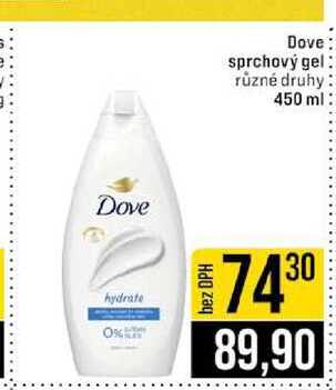 Dove sprchový gel různé druhy 450 ml