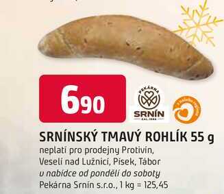 SRNÍNSKÝ TMAVÝ ROHLÍK 55 g