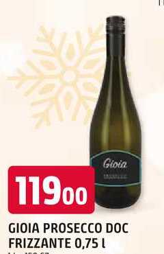 GIOIA PROSECCO DOC FRIZZANTE 0,75