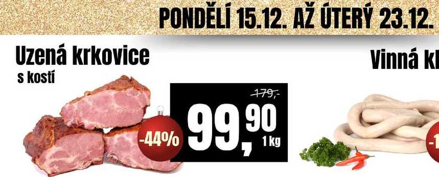 Uzená krkovice s kostí, 1 kg